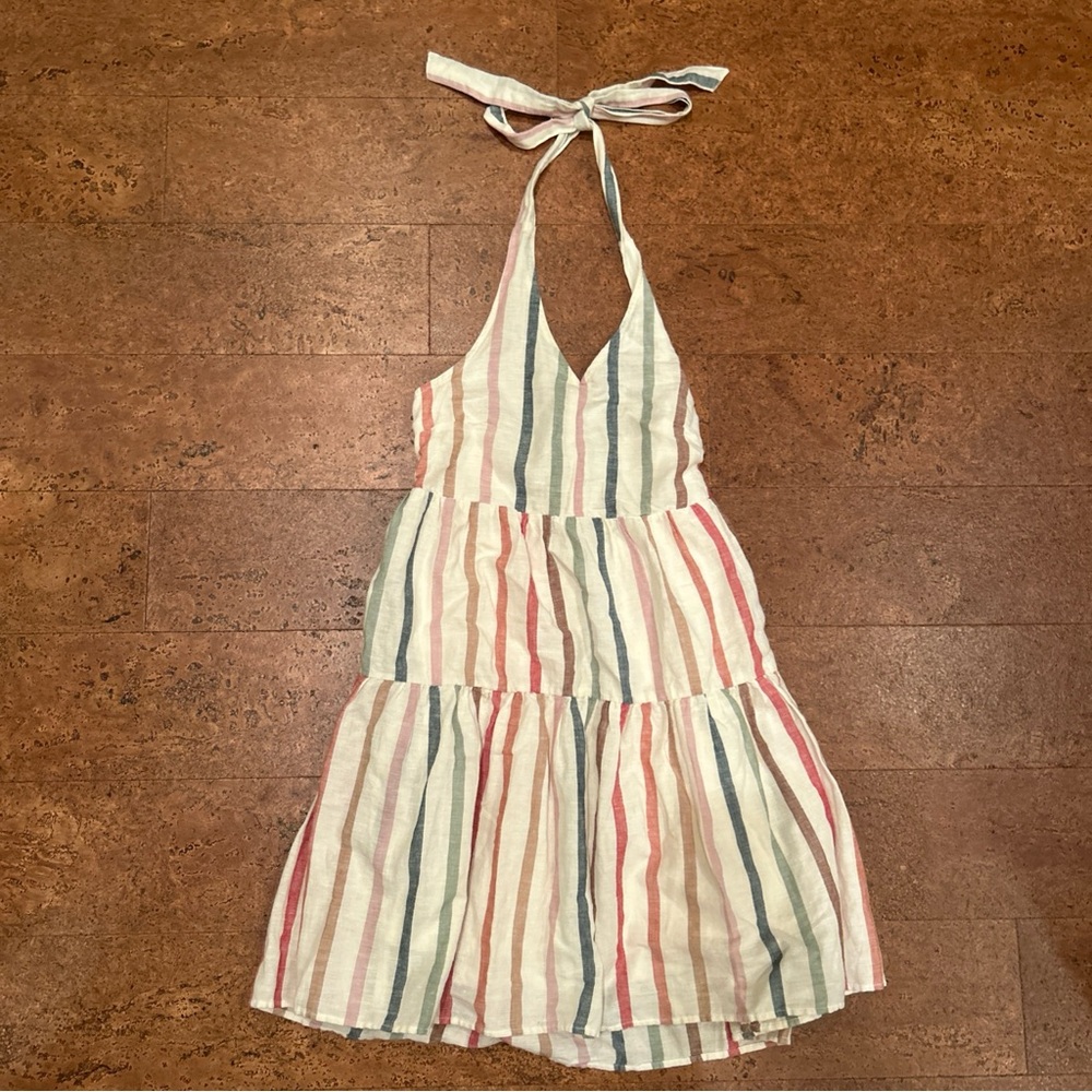 American Eagle Women’s Size XS Cream Multi-Color Striped Dress